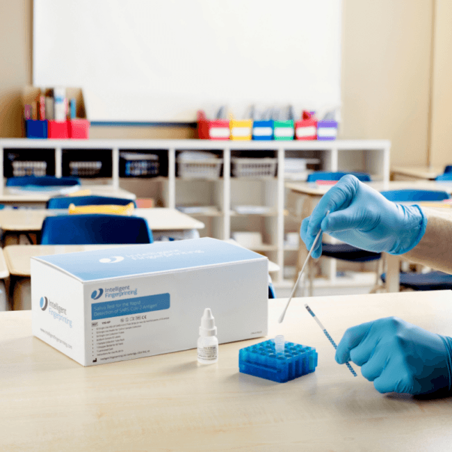 Intelligent Fingerprinting covid-19 lateral flow saliva test